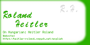 roland heitler business card